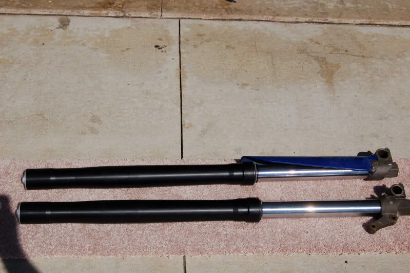 ReAnodizing Fork Tubes Cafe Husky